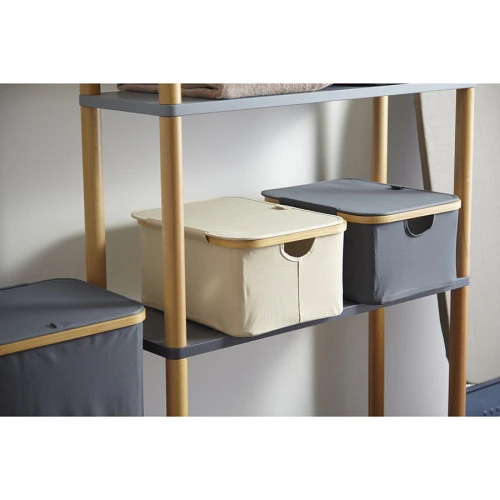 Корзина для белья neat low, 40x33x20 см, серая