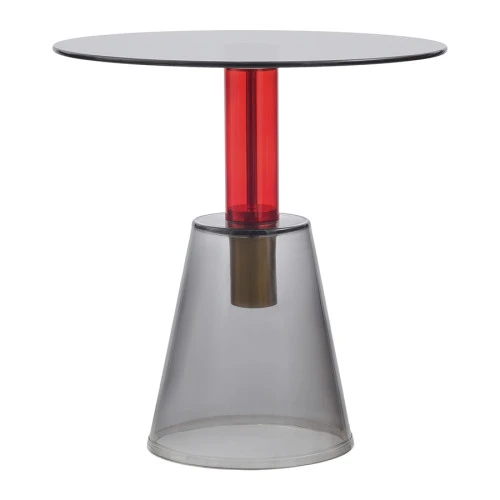 Столик кофейный amalie, D50 см, серый/красный