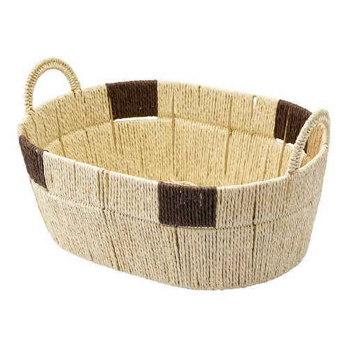 Корзина плетеная овальная bodhran chocolate из коллекции ethnic, размер s