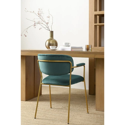 Стул eirill, велюр, темно-зеленый