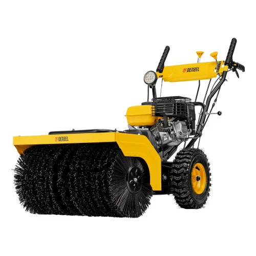 Гибридная снегоуборочная машина с функц. подметания SWB-600, 212 сс, руч. старт, 2 насадки Denzel