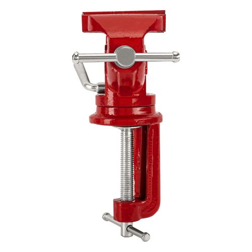 Тиски слесарные, 80 мм, настольные, поворотные, c наковальней MTX