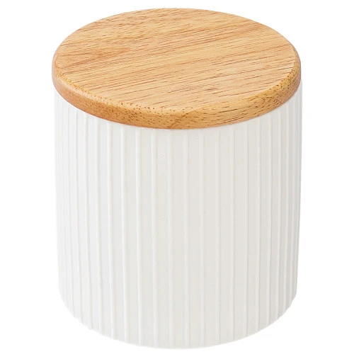 Банка для хранения с крышкой из каучукового дерева soft ripples, dual glazing, 750 мл