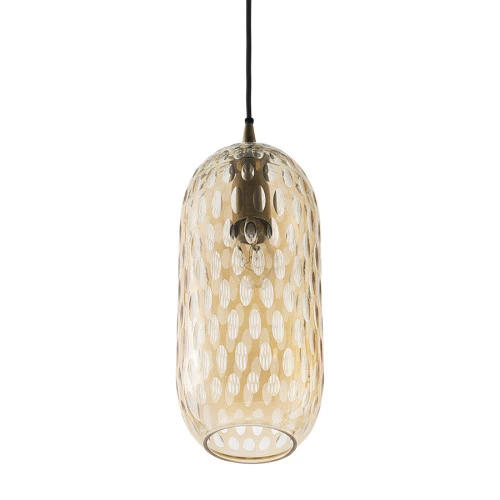 Светильник подвесной mystic aura, D26 см, янтарно-золотой