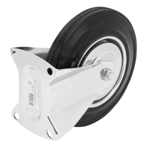 Колесо неповоротное D 200 мм, крепление  платформенное Сибртех