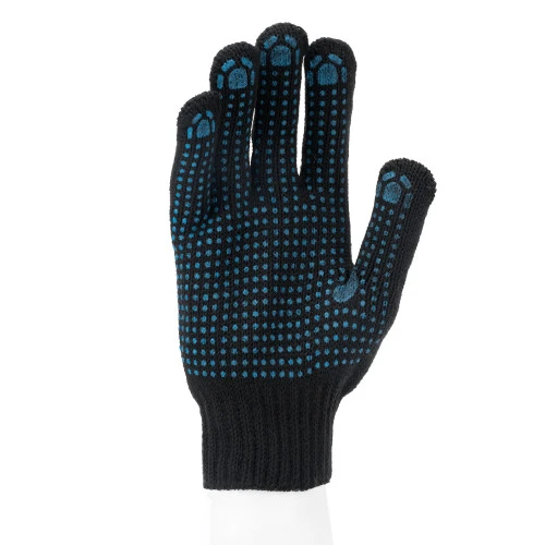 Перчатки трикотажные, акрил, с ПВХ точкой, 7 класс Сибртех