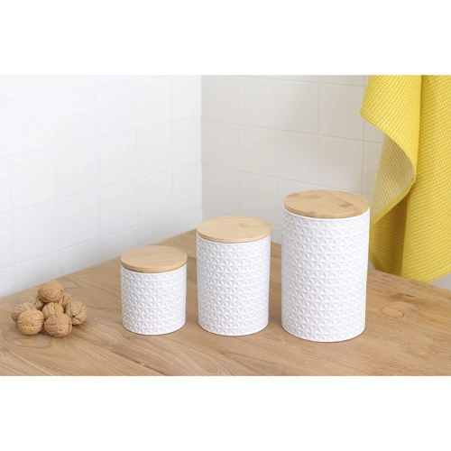 Банка для хранения керамическая farah, 1,5 л, белая