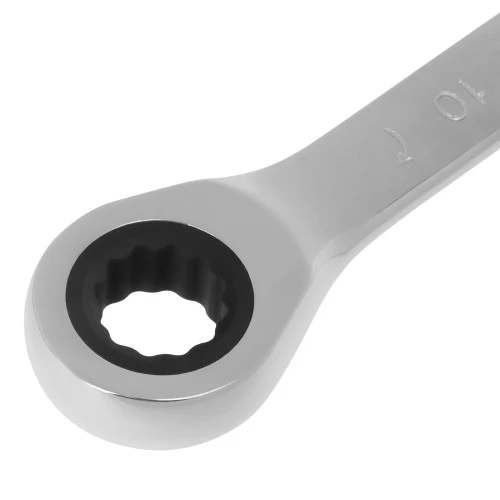 Ключ комбинированный трещоточный, 10 мм, CrV, зеркальный хром Matrix Professional