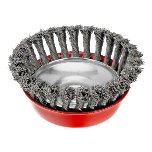 Щетка для УШМ, 125 мм, М14, "чашка", крученая проволока 0.5 мм Matrix