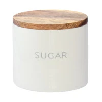 Банка керамическая для хранения сахара, 400 мл, белая