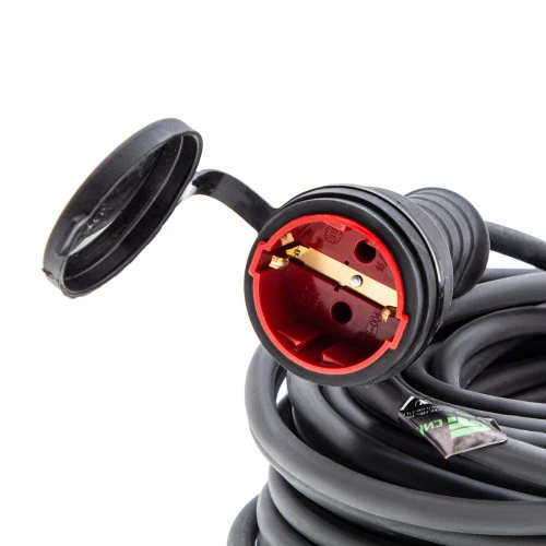 Удлинитель силовой 20 м, 16 А, тип УХз16, КГ 3 x 1.5 мм, 1 розетка, Сибртех