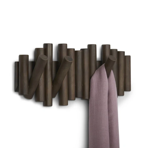 Вешалка настенная picket, 5 крючков, состаренный орех