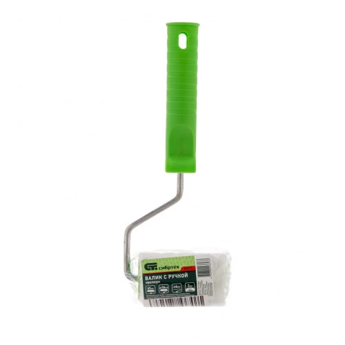 Валик "Велюр" с ручкой,  75 мм, ворс 5 мм, D 36 мм, D ручки 6 мм Сибртех