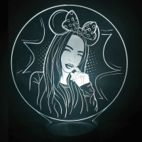 3D светильник  Светильник "Флэт - портрет (по фото с заливками)"