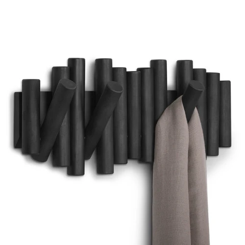 Вешалка настенная picket, 5 крючков, черная