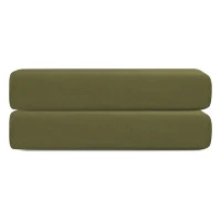 Простыня на резинке из сатина из коллекции meditation, olive, 160х200х30 см