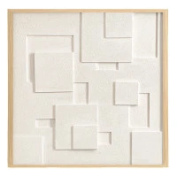 Панно декоративное с эффектом 3d minimalism, с бежевой рамой, 60х60 см