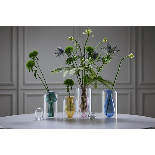 Ваза muse, 20 см, бирюзовая