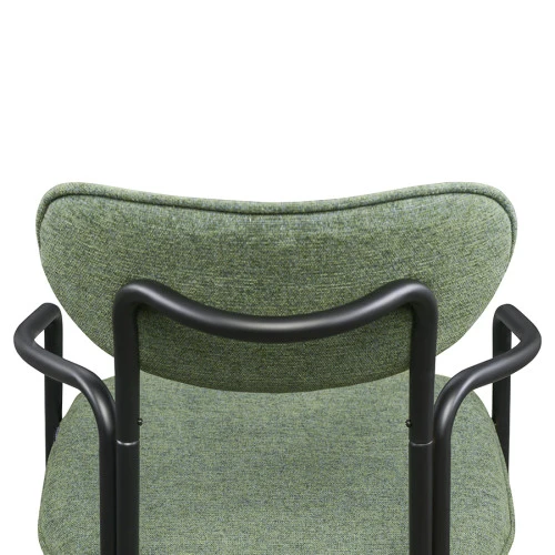 Стул ror, round, рогожка, черный/зеленый