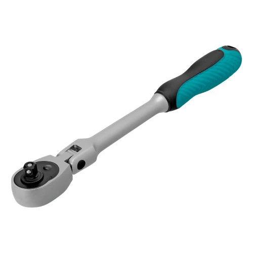 Ключ-трещотка шарнирный 1/4", СrV, 72 зуба, с быстрым сбросом, матовый хром Stels