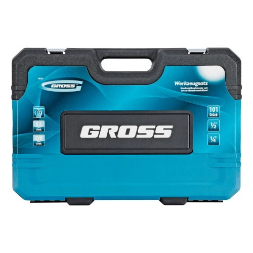 Набор инструментов, 1/4", 1/2", CrV, 120 зубьев, 101 предмет Gross