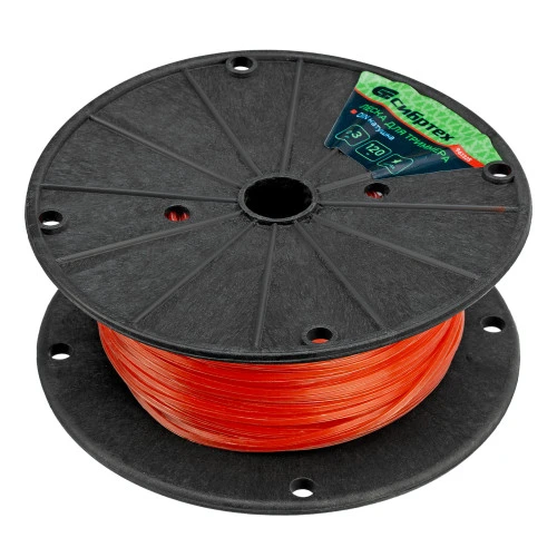 Леска для триммера звезда, на DIN катушке, 3 мм х 120 м, Сибртех