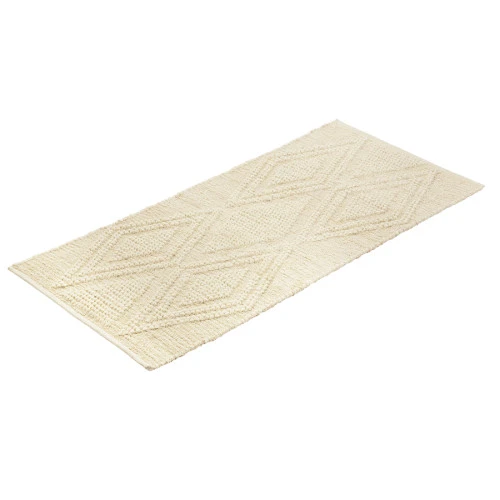 Ковер из шерсти и переработанного хлопка shillong из коллекции ethnic, 70x160см