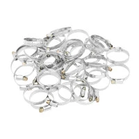 Хомуты металлические, Стандартное болтовое крепление 32-50 мм, 50 штук в упаковке, ширина 9 мм Сибртех