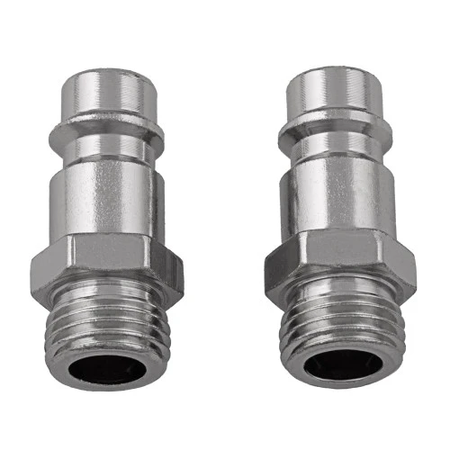 Ниппель универсальный быстросъемный ("папа") 1/4, внешняя резьба, 2 шт, Stels