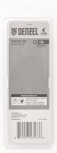 Бита T20x100 мм, 5 шт. Denzel