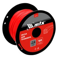 Леска для триммера квадрат 2,4 мм х 160 м, на катушке MTX