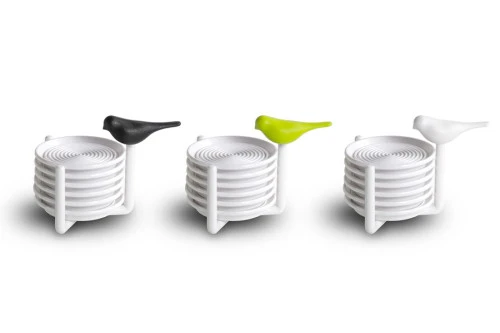 Набор подставок под чашки sparrow, белый/зеленый