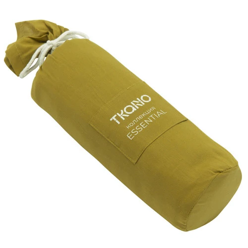 Простыня оливкового цвета с контрастным кантом из коллекции essential, 240х270 см