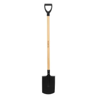 Лопата прямоугольная, 200х284х1340 мм, деревянный черенок с пропиткой, Сибртех