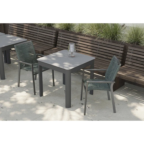 Стол обеденный leif, 80х80 см, темно-серый