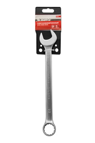 Ключ комбинированный, 22 мм, CrV, матовый хром Matrix