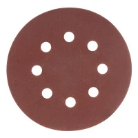 Круг абразивный на ворсовой подложке под "липучку", перфорированный, P 240, 125 мм, 5 шт Matrix