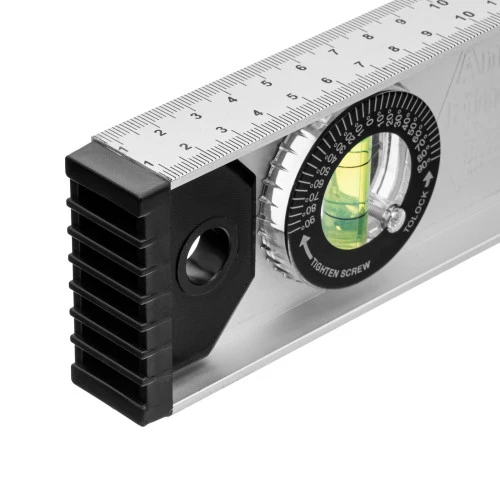 Уровень алюминиевый "Рельс", 800 мм, 3 глазка (1 поворотный) Matrix