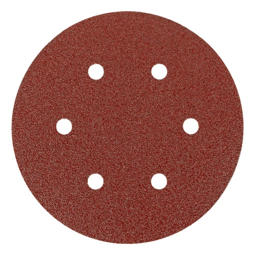 Круг абразивный на ворсовой подложке под "липучку", перфорированный, P 60, 150 мм, 5 шт Matrix