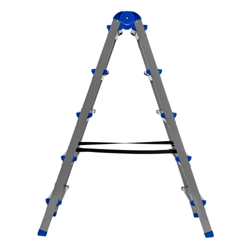 Стремянка двухсторонняя 5 ступеней, сталь профиль, стальные ступени, Сибртех