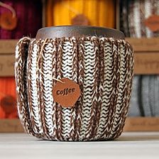 Вязаная кружка "Кофе с молоком"