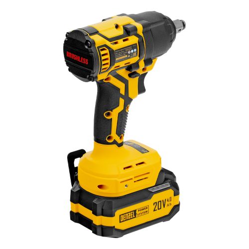 Гайковерт ударный аккумуляторный бесщет. CIWH-BL-20-500, Li-Ion, 20 В// Denzel