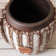 Вязаная кружка "Кофе с молоком"