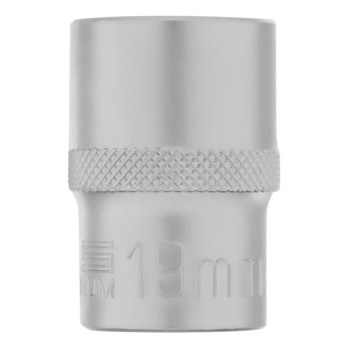 Головка торцевая, 19 мм, шестигранная, CrV, под квадрат 1/2 Stels