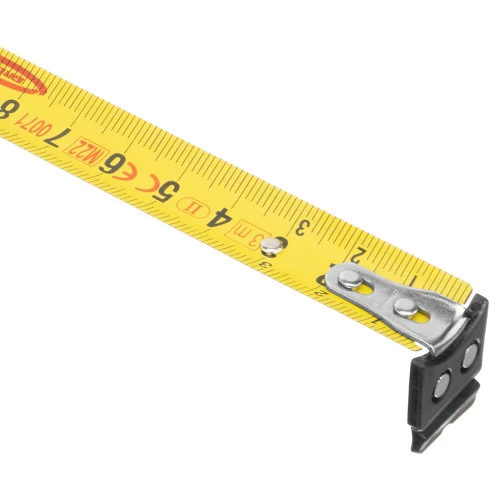 Рулетка "Schlagfest",3 м x 19 мм,магнитный обрезиненный зацеп,двусторонняя шкала,Нейлоновое покрытие,автоматическая фиксация Gross