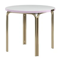 Столик кофейный ror, D50 см, латунь/серый/розовый