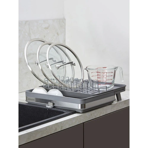 Сушилка для посуды atle раздвижная большая, серая