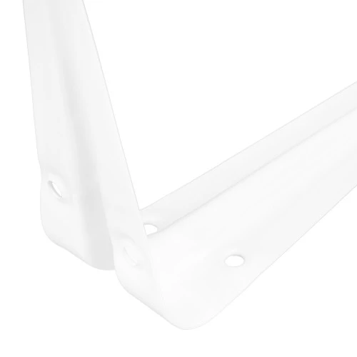 Кронштейн угловой с ребром, 75 х 100 мм, белый Сибртех