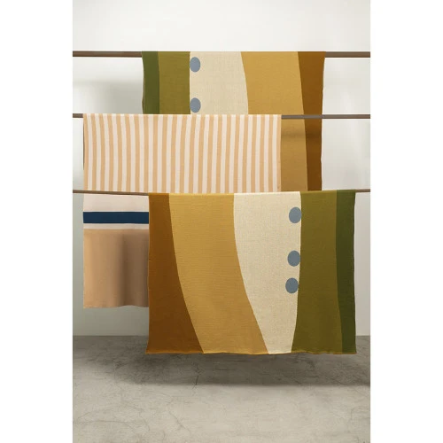 Плед из хлопка с рисунком tulip garden из коллекции terra, 130х180 см