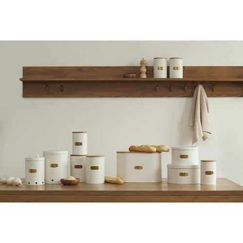 Банка для хранения крупы irmel, 2,5 л, молочная